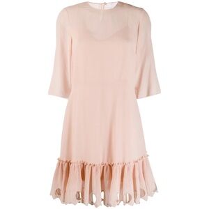 see by chloe sheer cutout ruffle mini dress